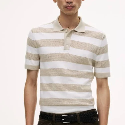 H&M Men's Regular-Fit Knit Polo Shirt