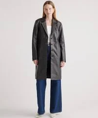 100% Leather Trench Coat