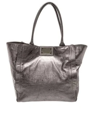 Roger Vivier Leather Top Handle Bag in Grey
