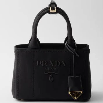 Prada Women's Jardiniere Mini Cotton Canvas Handbag
