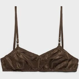 Prada Taffeta Bra, Woman, Cocoa Brown, Size 3