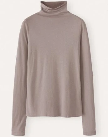 Tencel Hemp & Wool Funnel-Neck Top