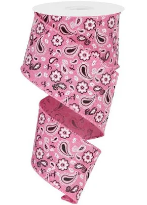 The Wreath Shop Bandana on Royal Wired Ribbon