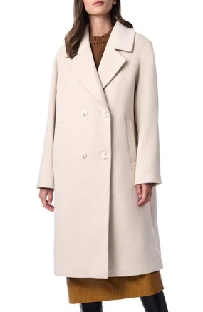 Bernardo Women's Relaxed Double Breasted Wool Coat
