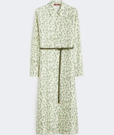 Max Mara Silk Twill Printed Dress