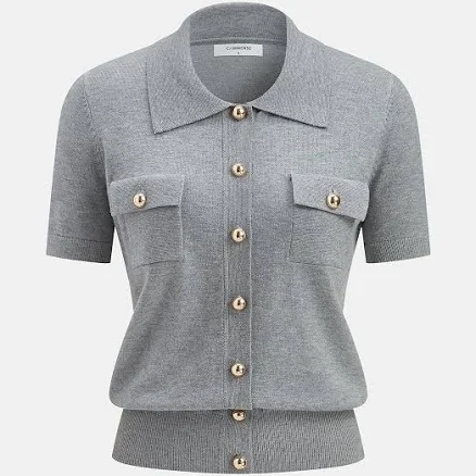 Wool-blend Collared Knit Cardigan