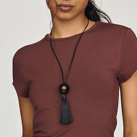 Anthropologie Tassel Pendant Necklace