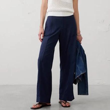Sailor Women's High-Rise Linen-Blend Utility Pants