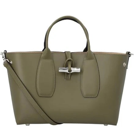 Longchamp Leather Roseau Top-Handle Bag - Green - One Size