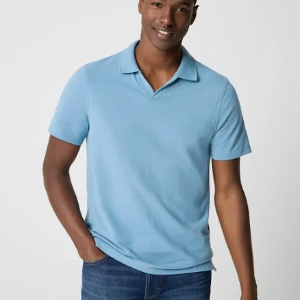 J.Crew Men's Flex Piqué Johnny-Collar Polo Shirt