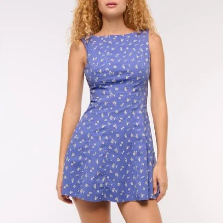Women's Abercrombie & Fitch The A&F Mila High-Neck Stretch Mini Dress