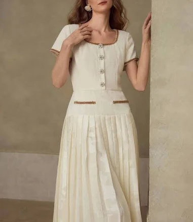 Pleated Hem Dress