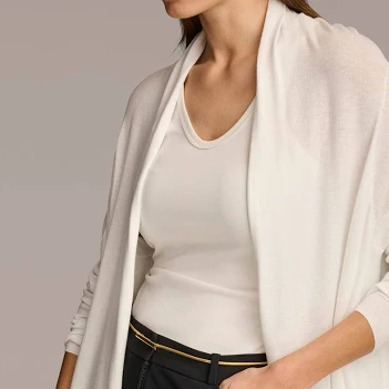 Donna Karan Women's Drape Open Front CardiganDonna Karan Women's Drape Open Front Cardigan