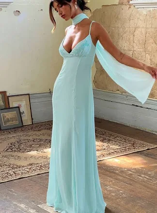 Princess Polly Jadira Chiffon Gown & Scarf Set