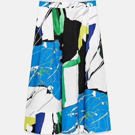 Zara Pleated Midi Skirt