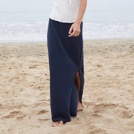 John Galt Women's Blue Slit Maxi Skirt