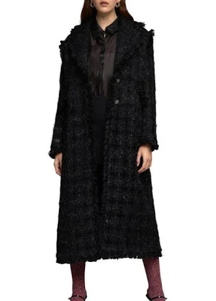 Endless Rose Women's Premium Tweed Long Coat