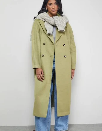 Warehouse Women's Oversized Pleat Back Maxi CoatWarehouse Women's Oversized Pleat Back Maxi Coat