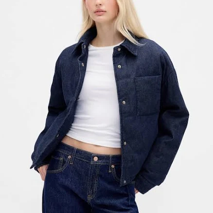 Gap Women's Denim Puffer Jacket