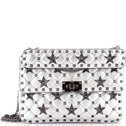 Valentino Garavani Rockstud Spike Quilted Leather Shoulder Bag