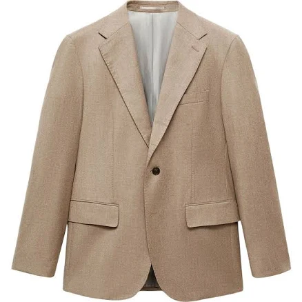 MANGO Men's Slim-Fit Virgin Wool Suit Blazer