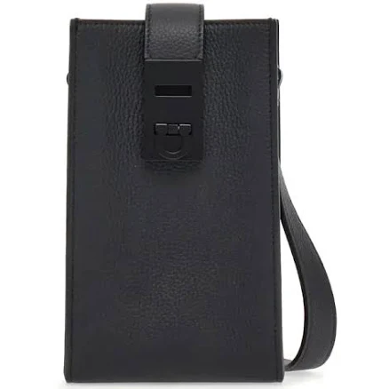 SALVATORE Ferragamo Gancini- Buckle Leather Crossbody Bag