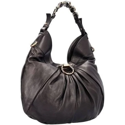 Salvatore Ferragamo NWT Leather Gancini Hobo Black Hand Bag - New Women | Color: Black/Gold