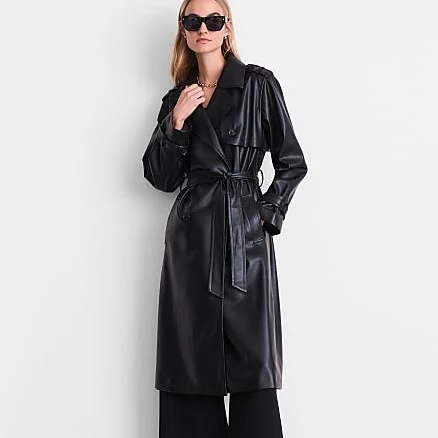 Loft Women's Versa Faux Leather Trench Coat