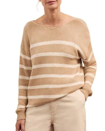Celtic & Co. Women's Gauzy Boat Neck Cotton Blend Sweater