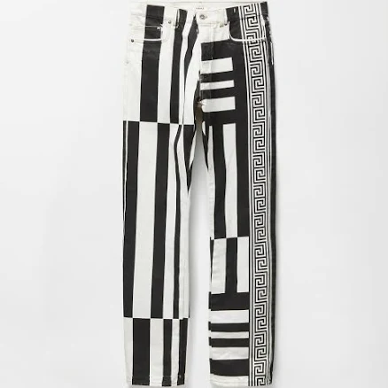 Versace Men's Printed Straight Leg Jeans