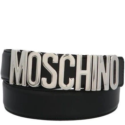 Moschino Moschino Logo Lettering Buckle Belt - Black - IT54