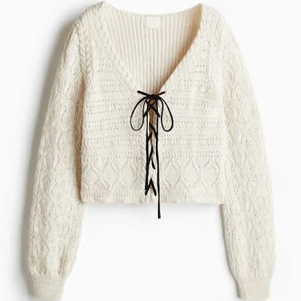 H&M Ladies Pointelle-Knit Cardigan