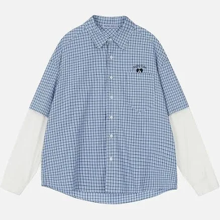 Aelfric Eden Plaid Layered Long Sleeve Shirt