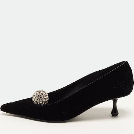 Jimmy Choo Orb 50 Crystal-embellished Velvet Pumps