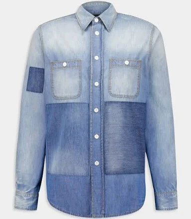 Givenchy Men's Patchwork Denim Shirt