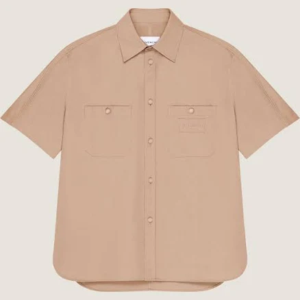 Givenchy Men's Couture Seam Cotton Shirt with Givenchy Paris Patch