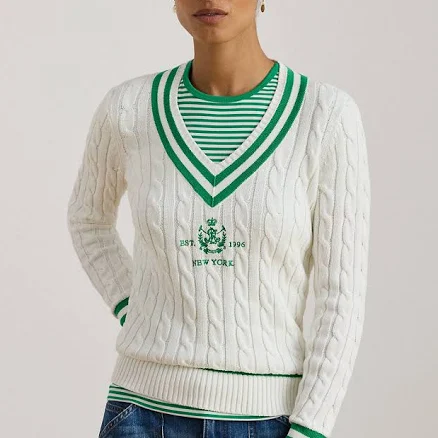 Ralph Lauren Women's Cable-Knit Cricket Sweater