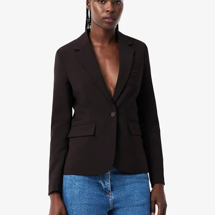 Lacoste Women's Slim Fit Embroidered Wool Blazer