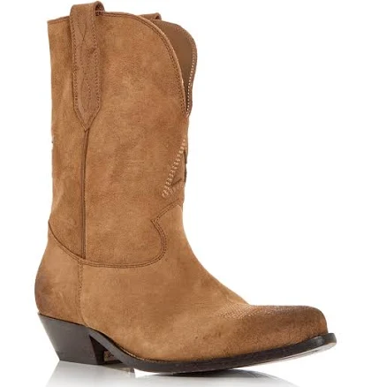 Women's Golden Goose Wish Star Suede Western Boots
