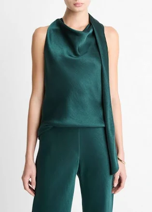 Vince Women's Satin Scarf Top
