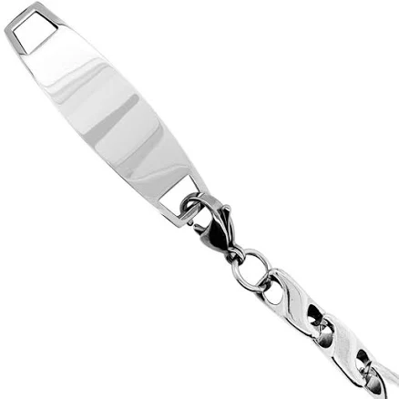 Stainless Steel Engraved Men's ID Bracelet