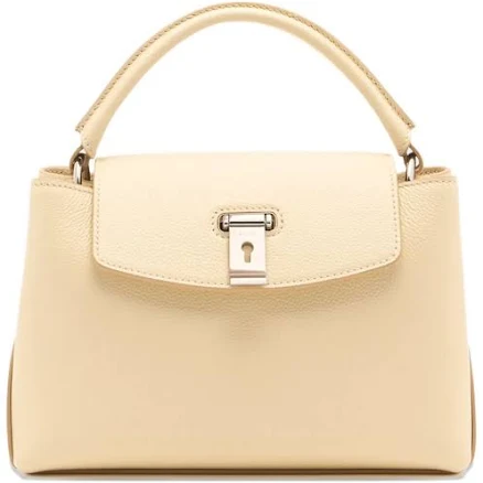 Bally Layka Leather Top Handle Bag In Fossil 1