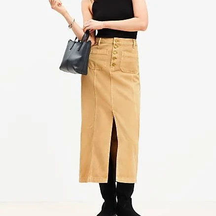 Loft Women's Utility Pocket Midi Skirt
