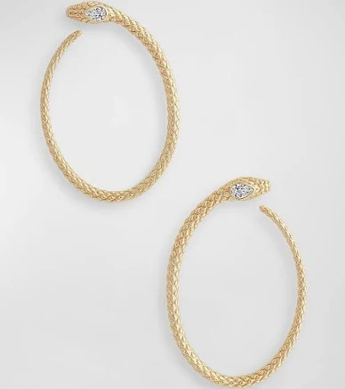 Anabel Aram Women's Serpent Hoop Earrings