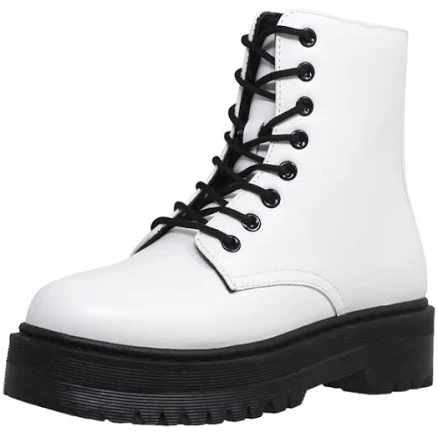 SOBEYO Women's Chunky Platform Lace-Up Ankle Boots