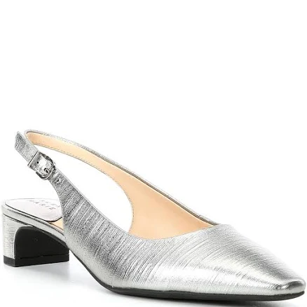 Alex Marie Rumi Metallic Leather Slingback Work Pumps