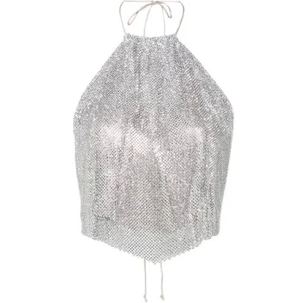 MANURI Women's Paper Rock Halterneck Top