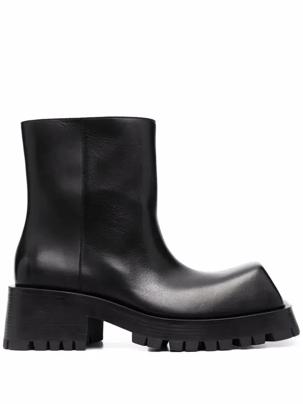 Trooper Square-toe Ankle Boots