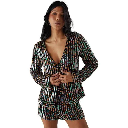 Warehouse Women's Premium Hand Embellished Sequin Jacket