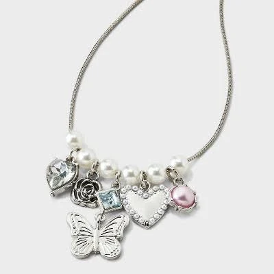 Wild Fable Butterfly Silver Charm Necklace